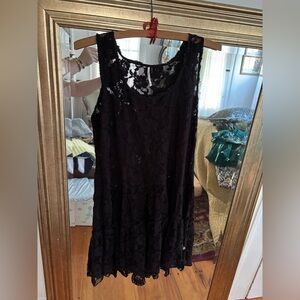 Free People Black Lace Dress